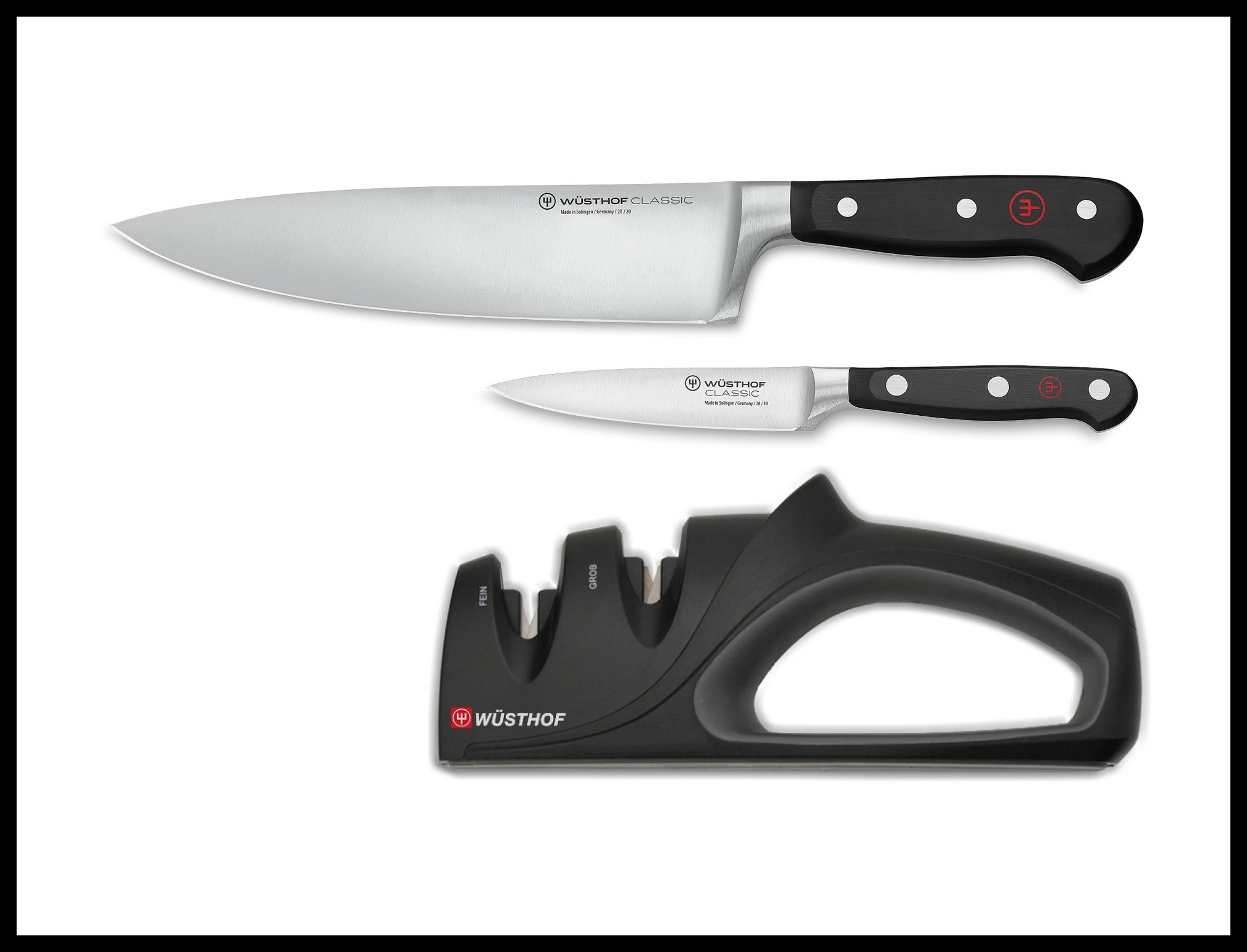 Set noževa 2/1 + oštrač WÜSTHOF CLASSIC 2067